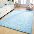 Kelarea Area Rug for Living Room 4x6 - Soft Light Blue Shag Rug