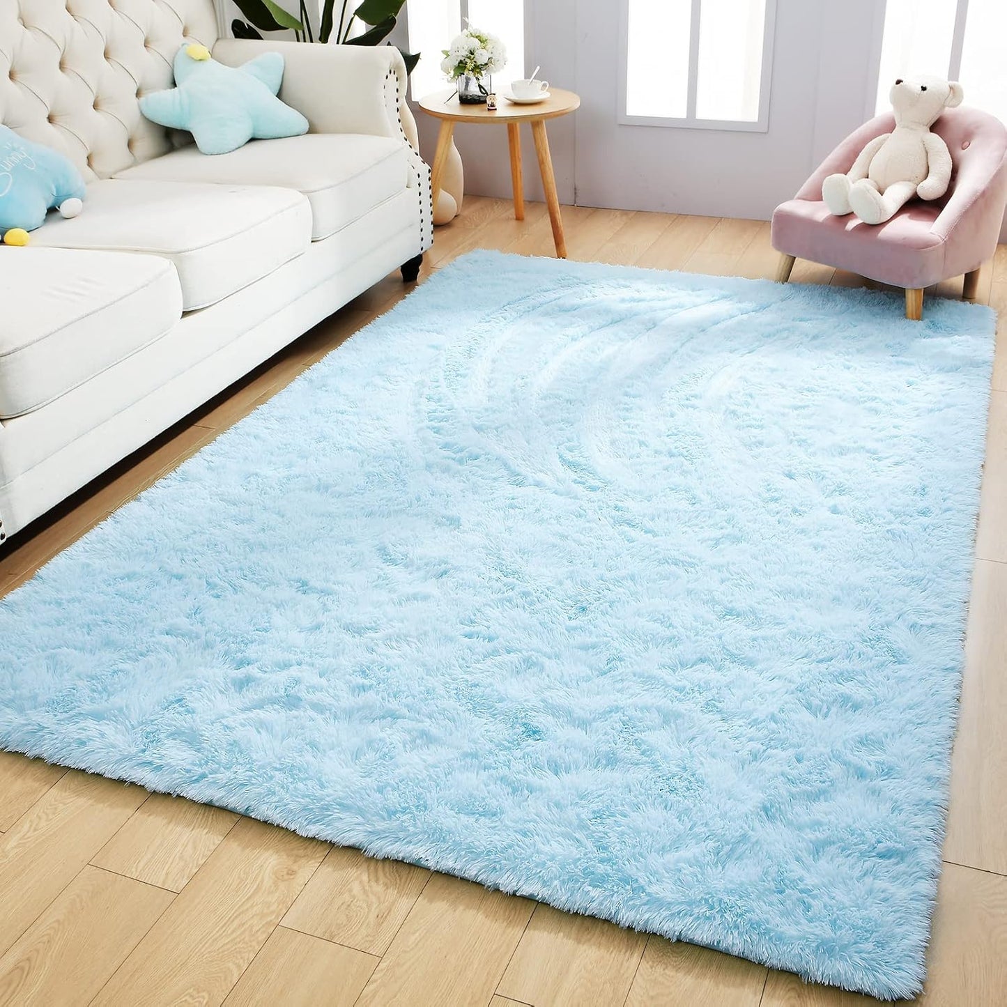 Kelarea Area Rug for Living Room, Soft Shag Carpet 4x6