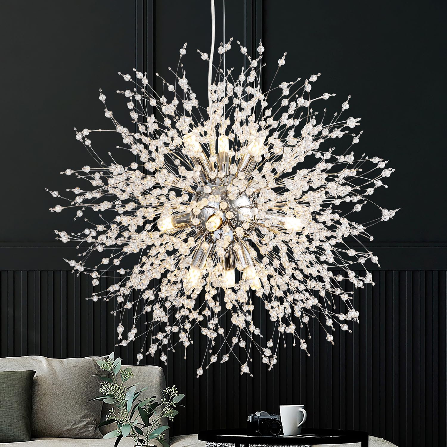 SineRise Modern Crystal Chandeliers for Elegant Home Decor