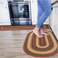 Highland Oval Braided Rug 20x30 - Jute Multicolor Bath Rug