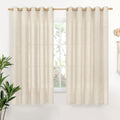 YoungsTex Linen Curtains 63 Inch Length for Cozy Living Spaces
