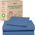 Extra Long Twin Sheets Set - Soft 100% Organic Cotton Percale