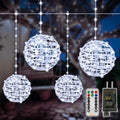 Ollny Christmas Lights Outdoor 4Pack 7.87in Ball Lights - Expandable