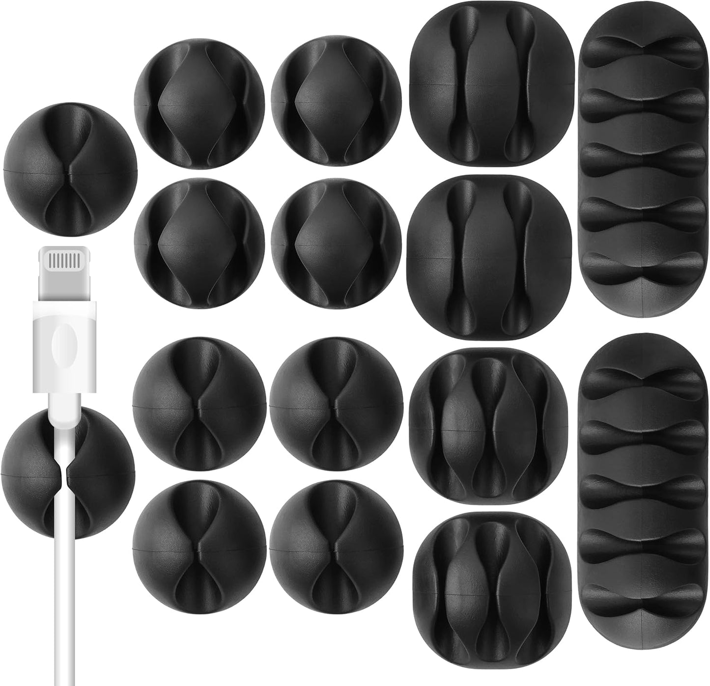 16 Pack Cable Clips by Mr. Pen - Adhesive Cord Holder