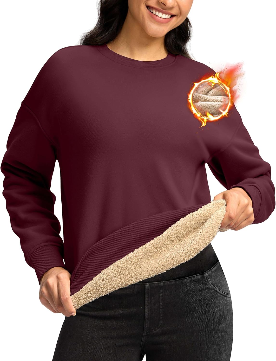 G Gradual Sherpa Sweatshirt for Women - Cozy Winter Pullover