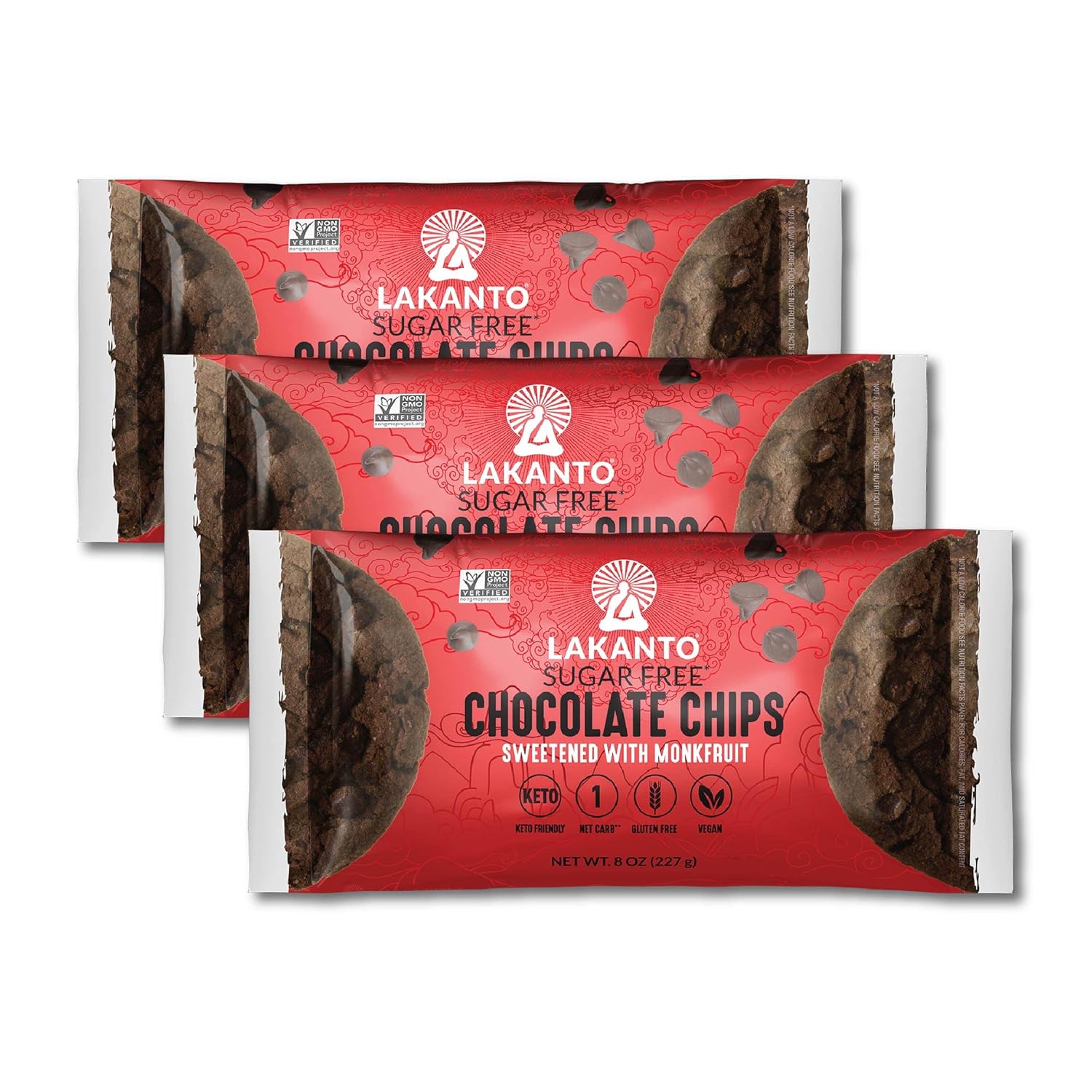 Lakanto Sugar Free Chocolate Chips for Baking and Snacking