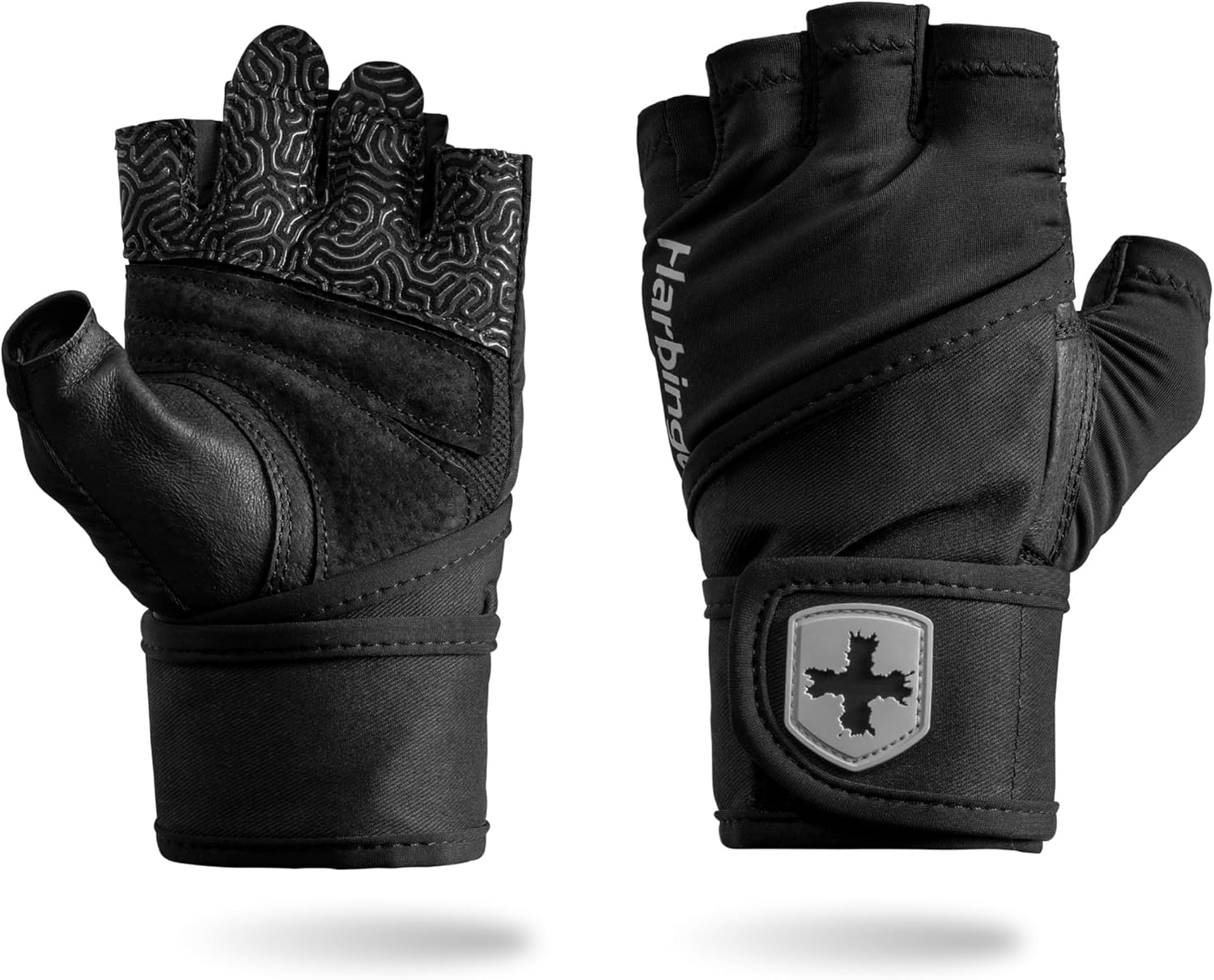 Harbinger Pro Wristwrap Gloves 3.0 for Weightlifting and Fitness