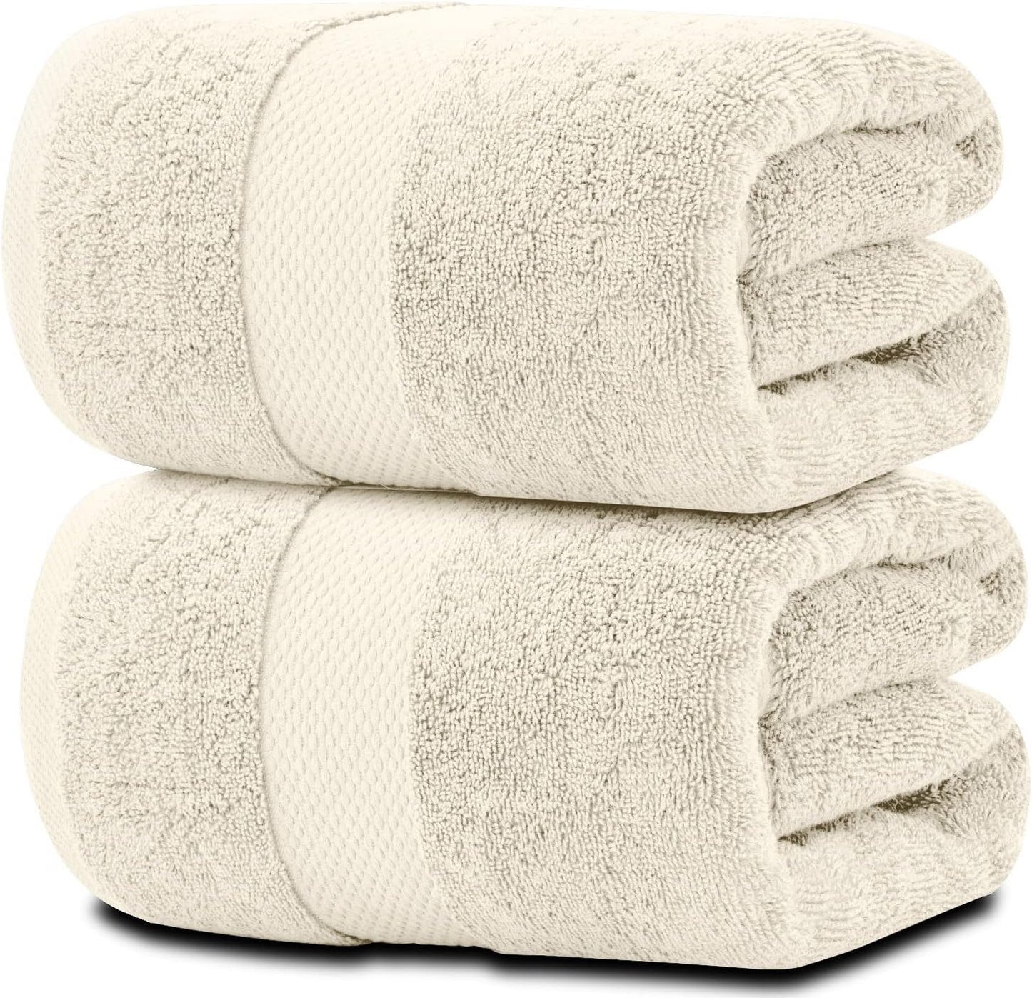 Luxury Soft Ivory Bath Sheet Towels - 650 GSM Cotton Comfort
