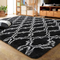 LOCHAS Luxury Shag Area Rug 6x9 ft Geometric Plush - Extra Soft