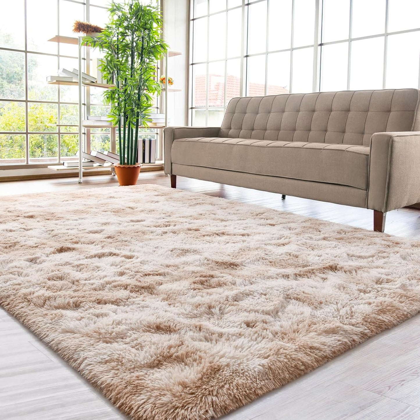 Soft Fluffy Rug for Bedroom and Living Room, 5x8 Feet Area Rug