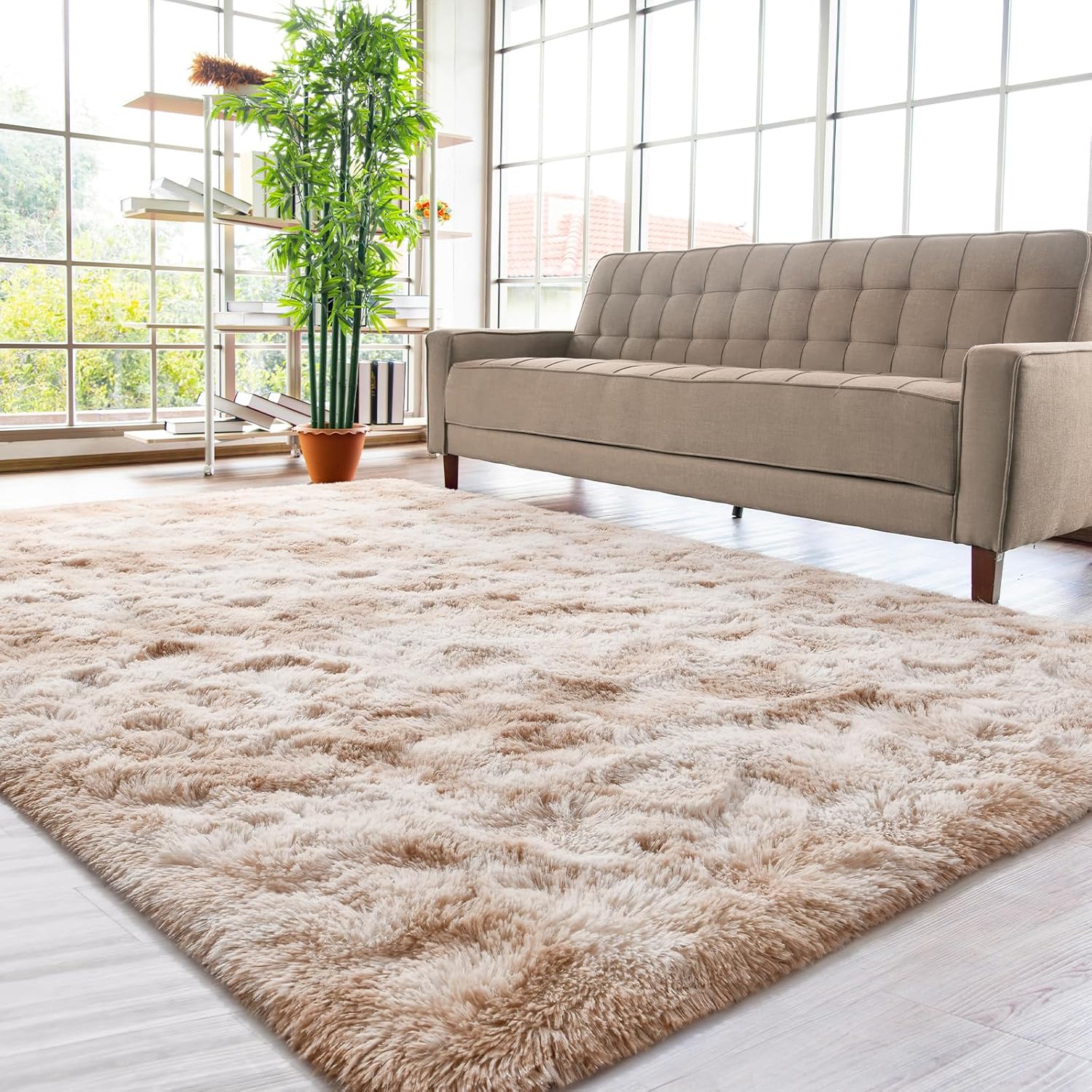 Soft Fluffy Rug for Bedroom and Living Room, 5x8 Feet Area Rug