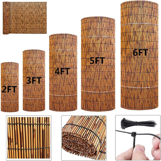 Privacy Paradise: 4ft X 16.4ft Bamboo Screen Fencing