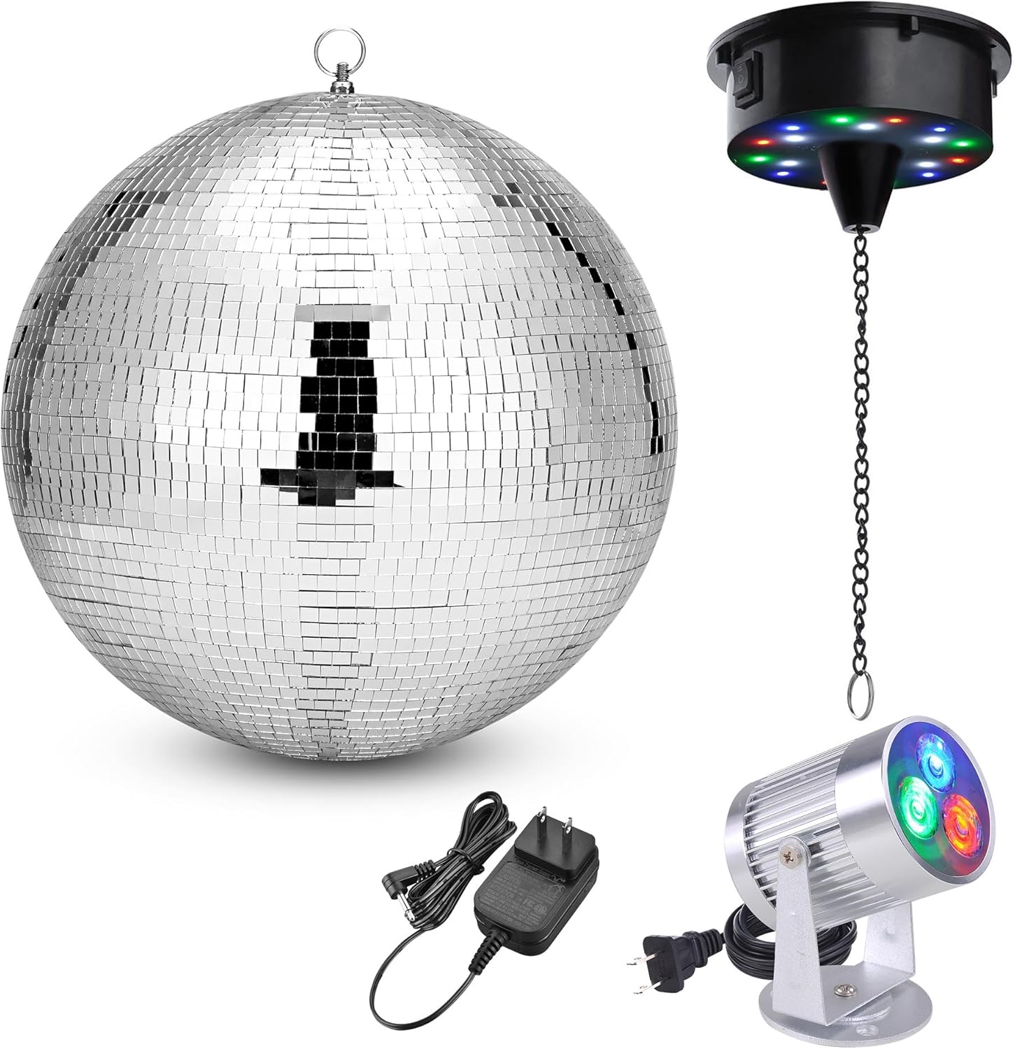 16 Disco Ball with Motor and Light for Party Events and Decor