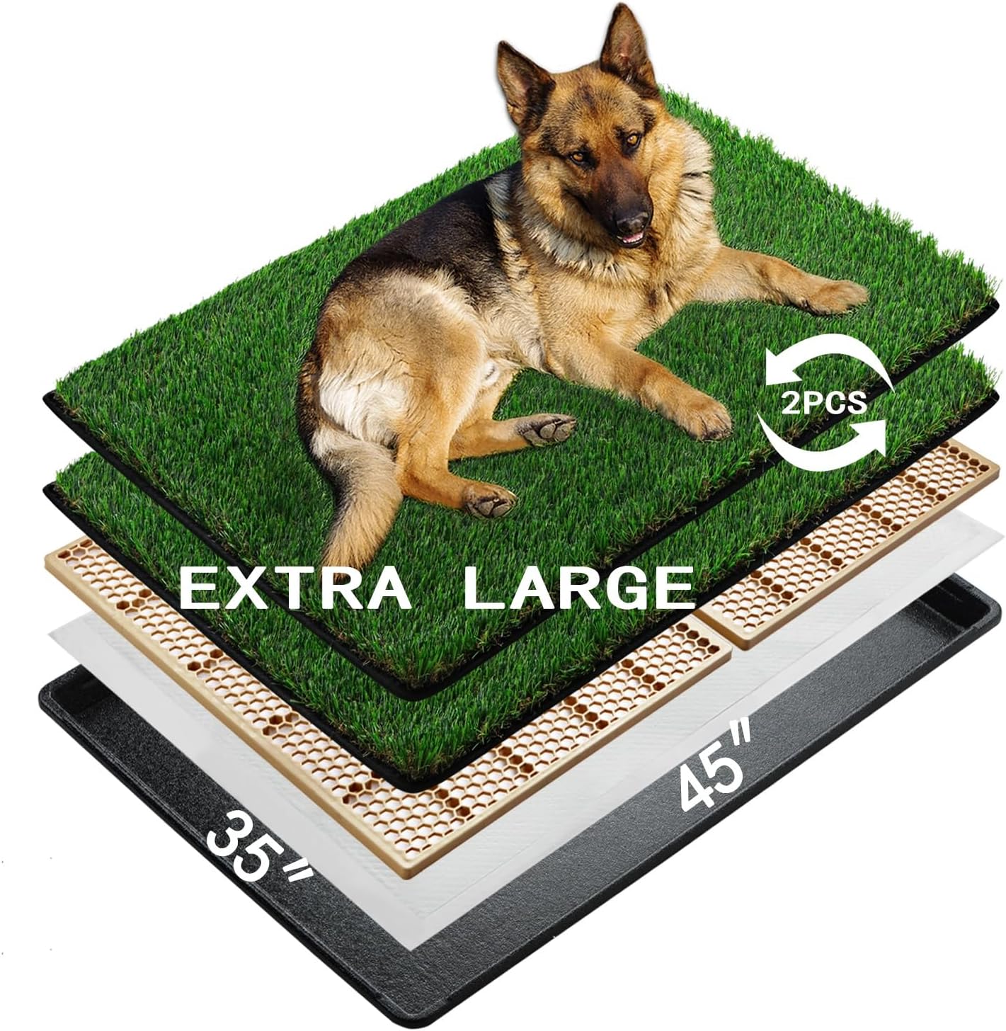 MEEXPAWS Extra Large Dog Grass Pee Pads for Indoor Use