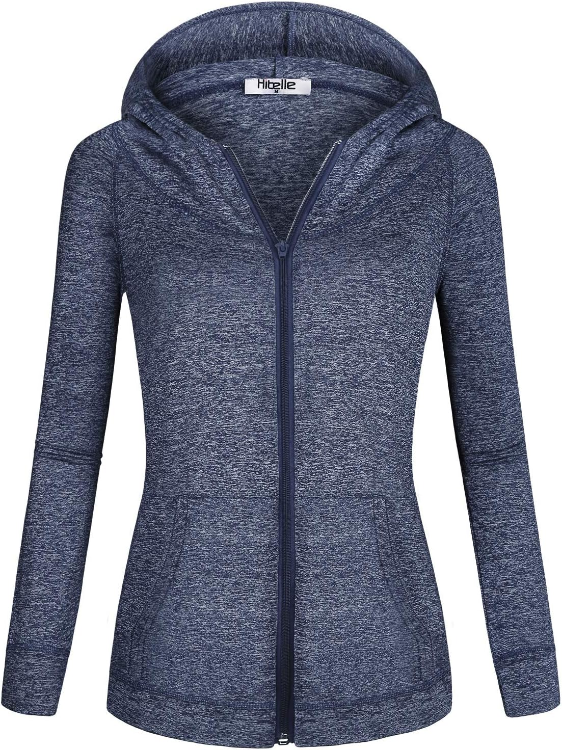 Hibelle Women's Full-Zip Fleece Lined Hoodie for Active Wear
