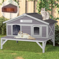 Large Outdoor Cat House Insulated Weatherproof Shelter - Winter Ready