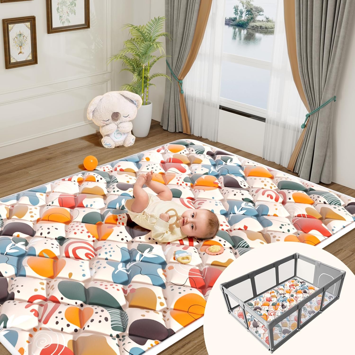 Jaobeem Baby Play Mat: Thicken Cushioning, Non-Slip & Foldable!