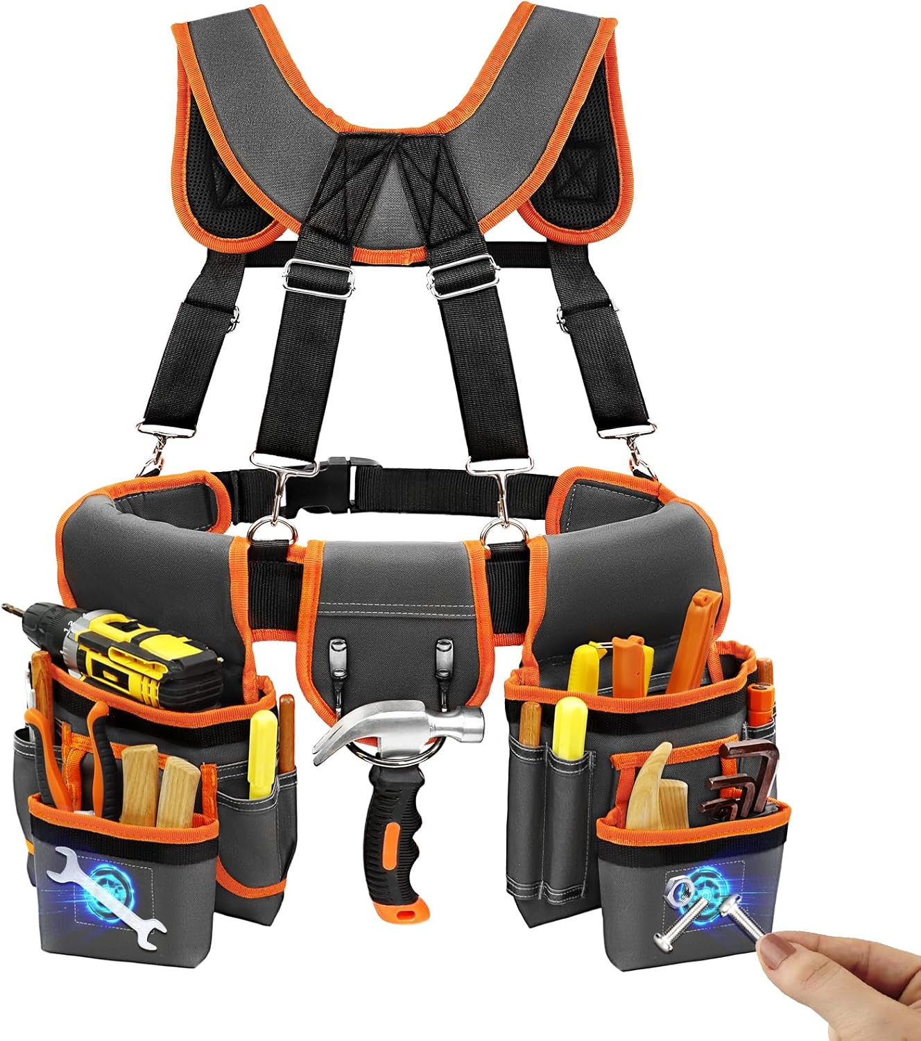 Professional Tool Belt with Magnetic Pouch for Work Efficiency