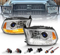 AmeriLite Dodge Ram Projector LED Headlight Set - Switchback Tube