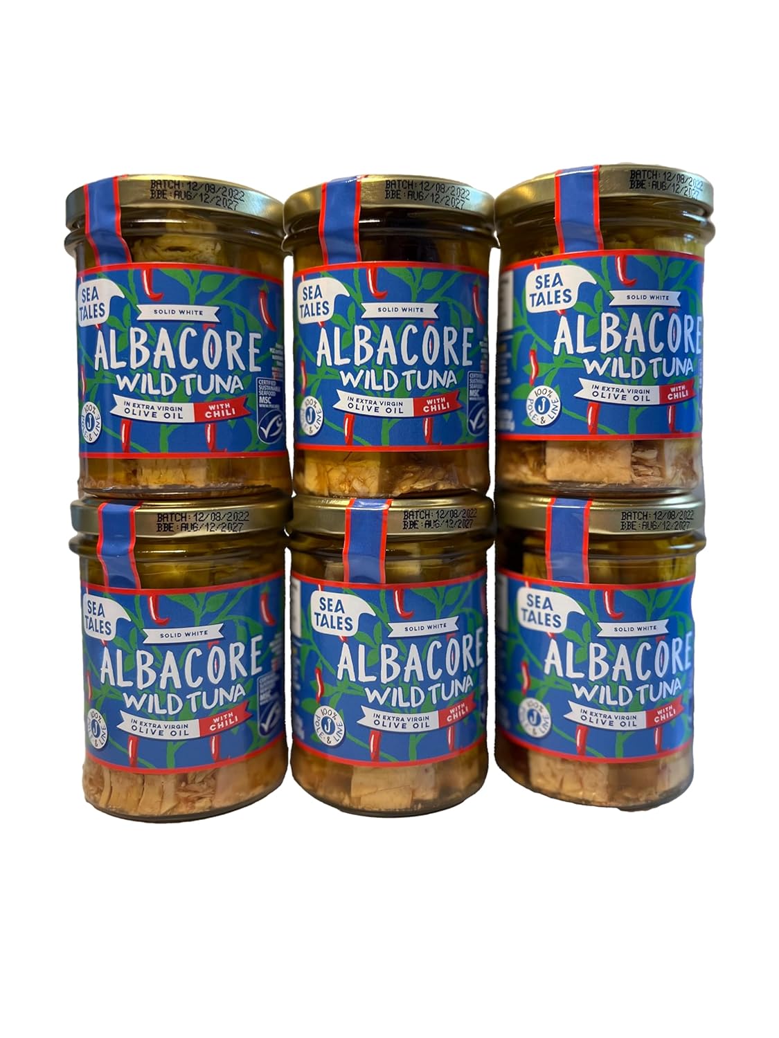 Sea Tales Albacore Fillets in Olive Oil with Chili - 7 oz Jars