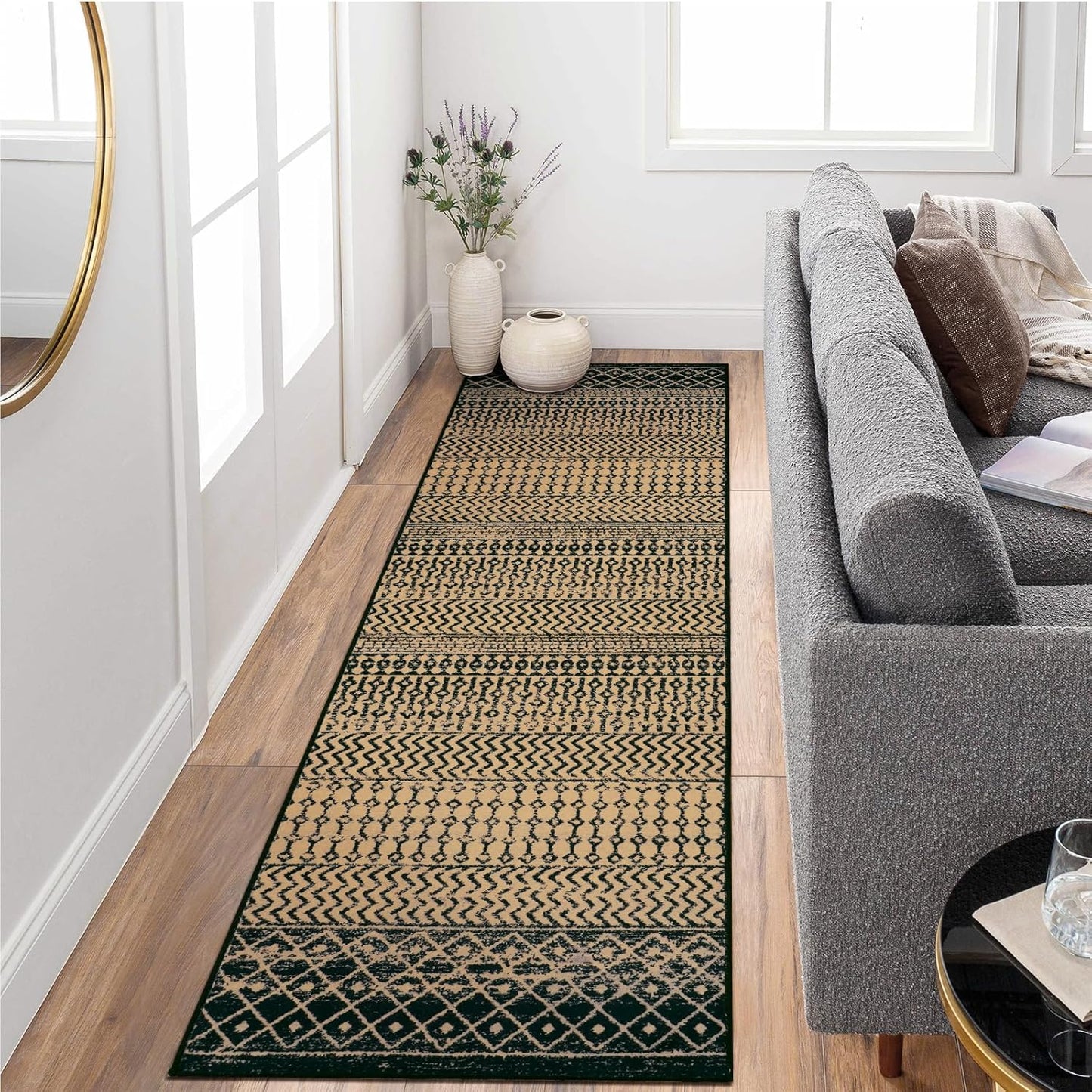 Moroccan Rug Runners for Hallways, Ultra Soft Non-Slip Design