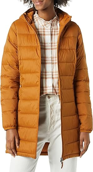 Lightweight Water-Resistant Hooded Puffer Coat for Women