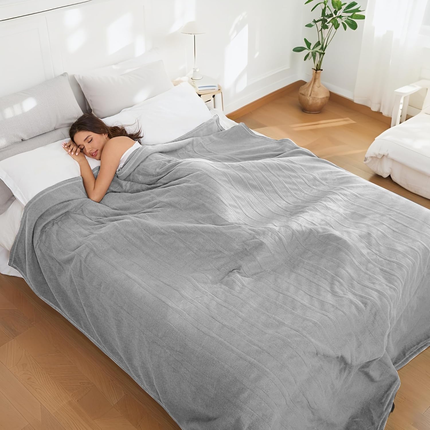 Electric Heated Blanket Full Size with 4 Heating Levels
