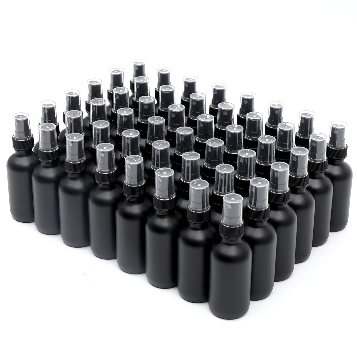 Frosted Black Glass Small Spray Bottle 2 oz for Skin Care