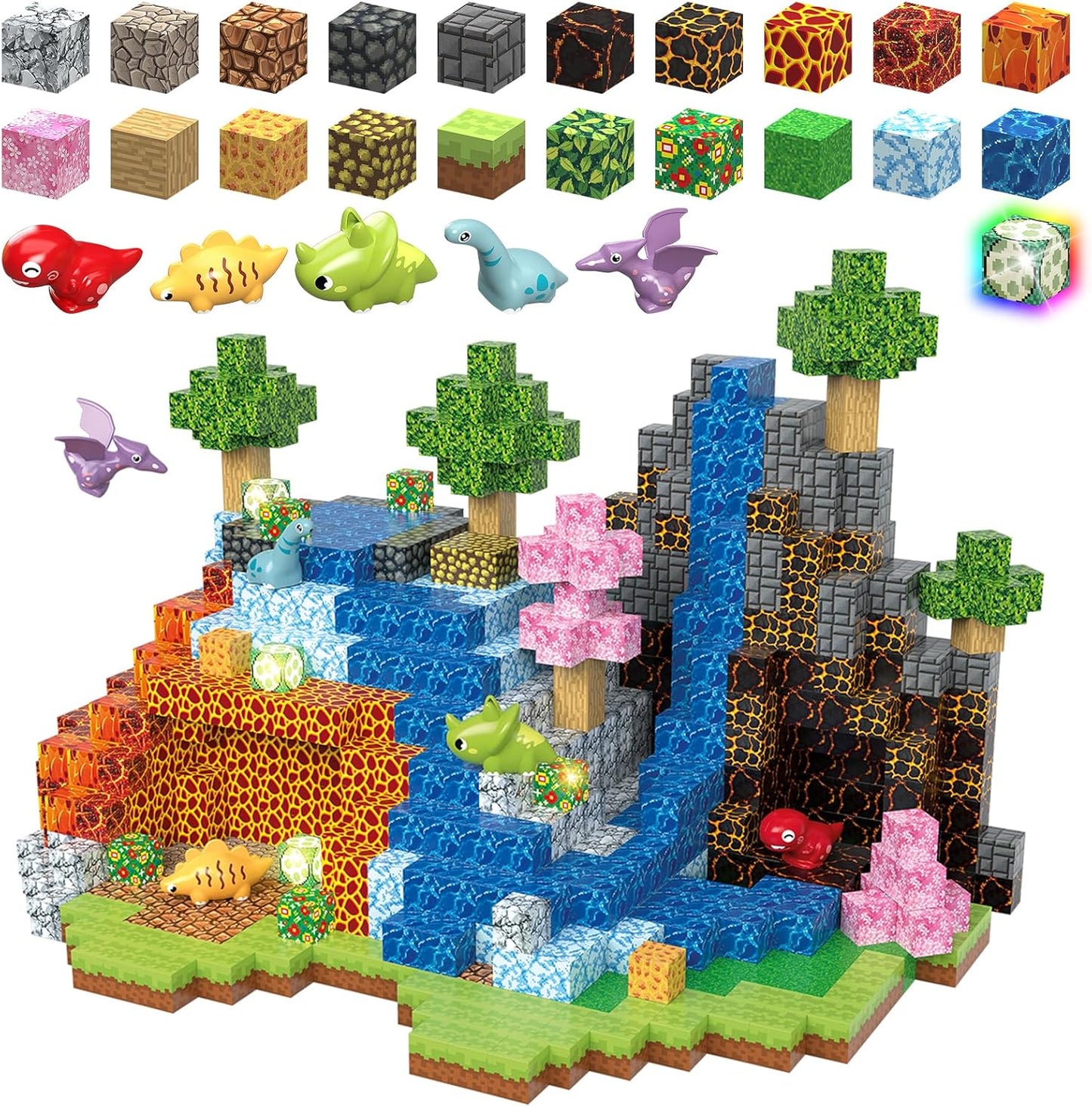 Magnetic Blocks Building Toys for Creative Dinosaur Adventures