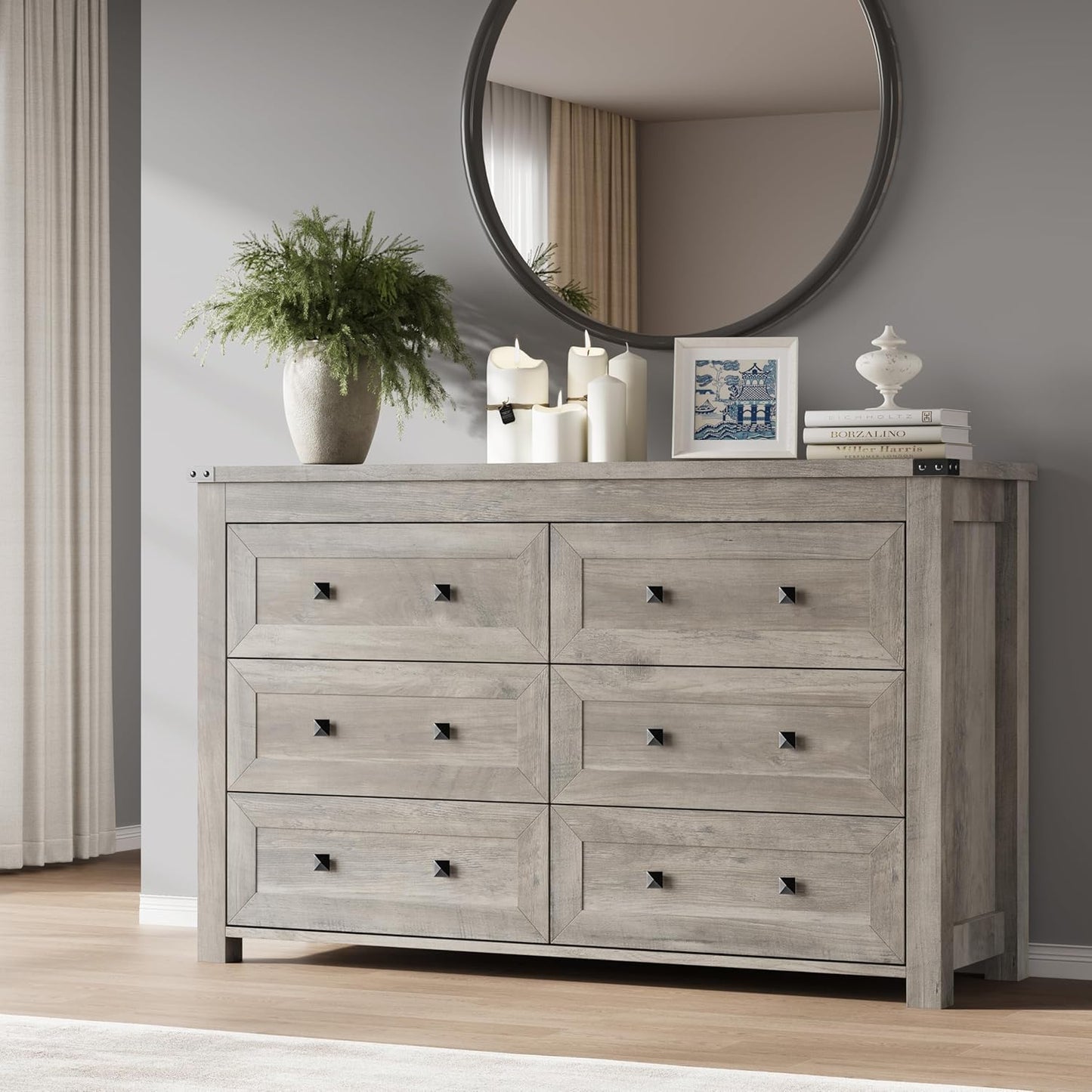 6-Drawer Dresser for Modern Storage in Bedroom & Living Room