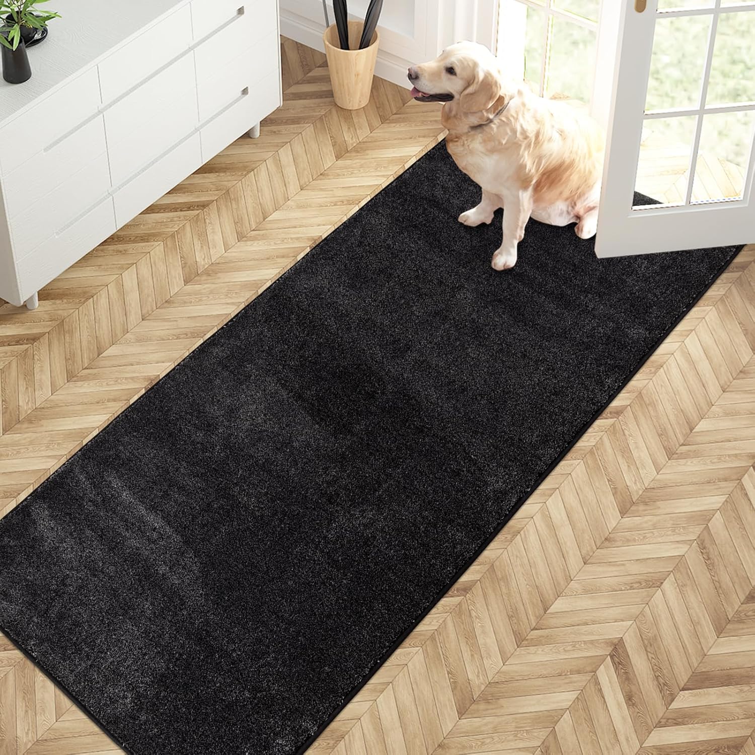Dirt Trapping Door Mat 31.5in x 70in for Muddy Shoes & Paws