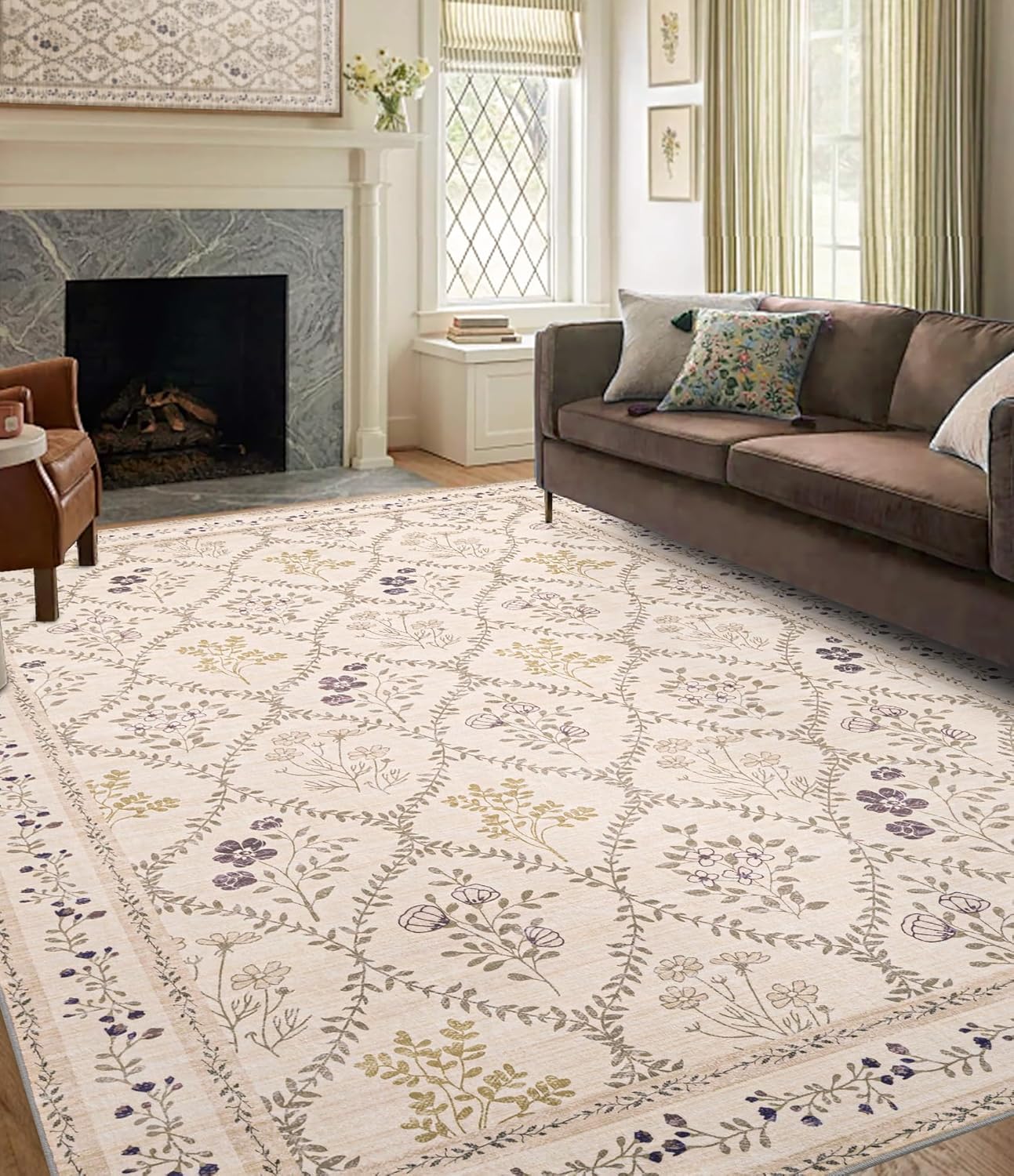 YIHOUSE 6x9 Washable Rug for Bedroom and Living Room Decor