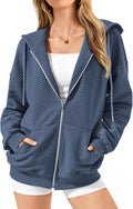 Zip Up Hoodie Women Oversized Long Sleeve Sweatshirts - Cozy Fit