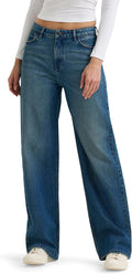 Wrangler Women's Mid Rise Loose Straight Jean - Roomy, Easygoing Fit