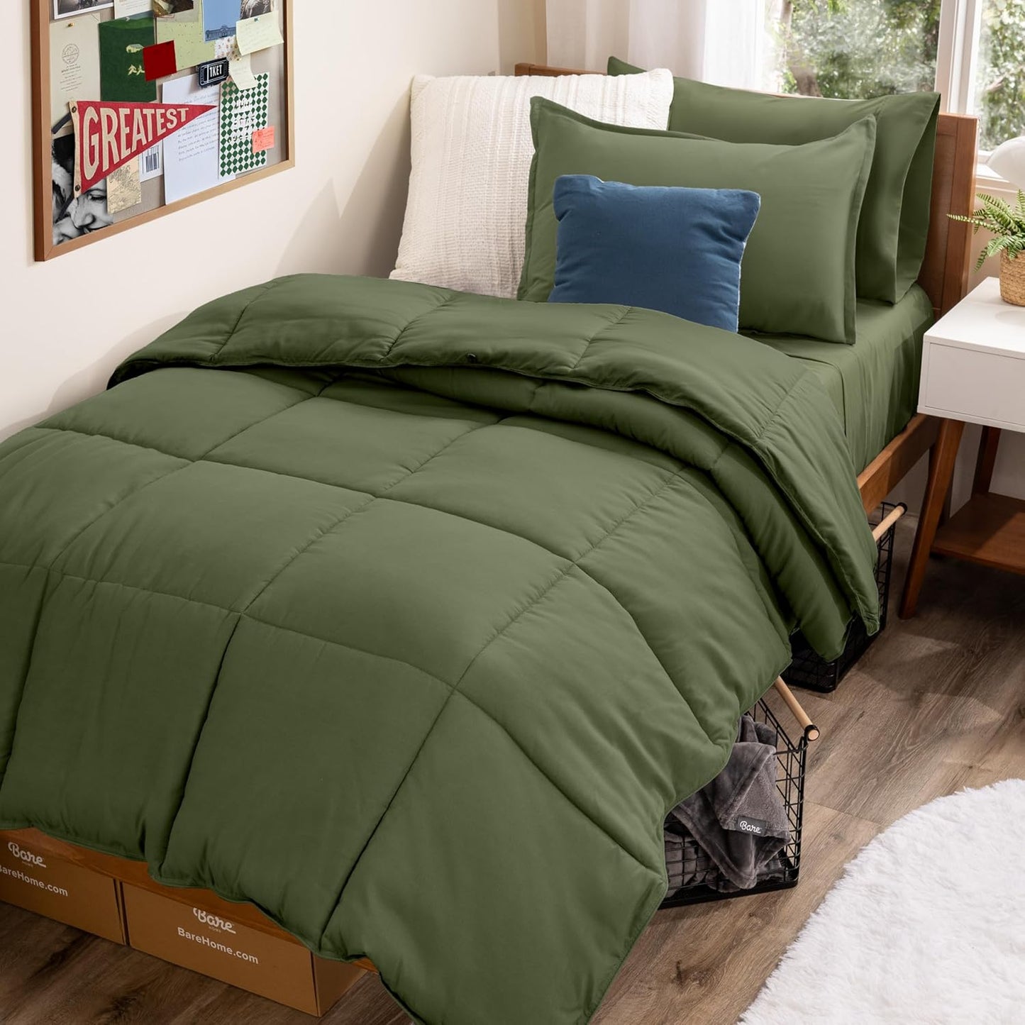 Bare Home Bed-in-A-Bag 5 Piece Comforter Set for Twin XL