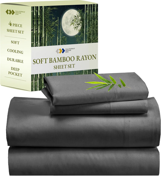 Rayon from Bamboo Luxury Silk Cooling Sheets for Queen Size Bed