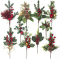 Christmas Pine Picks with Pine Needles & Berries - Grunyia