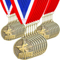 2 in Award Medals 30 Pack - Gold Dance Star Medals for Winners