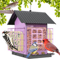Bird Feeders for Outdoors Hanging - Large Weatherproof Metal Feeder