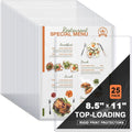 Rigid 8.5 in x 11 in Clear Top-Loading Sheet Protectors - 25 Pack