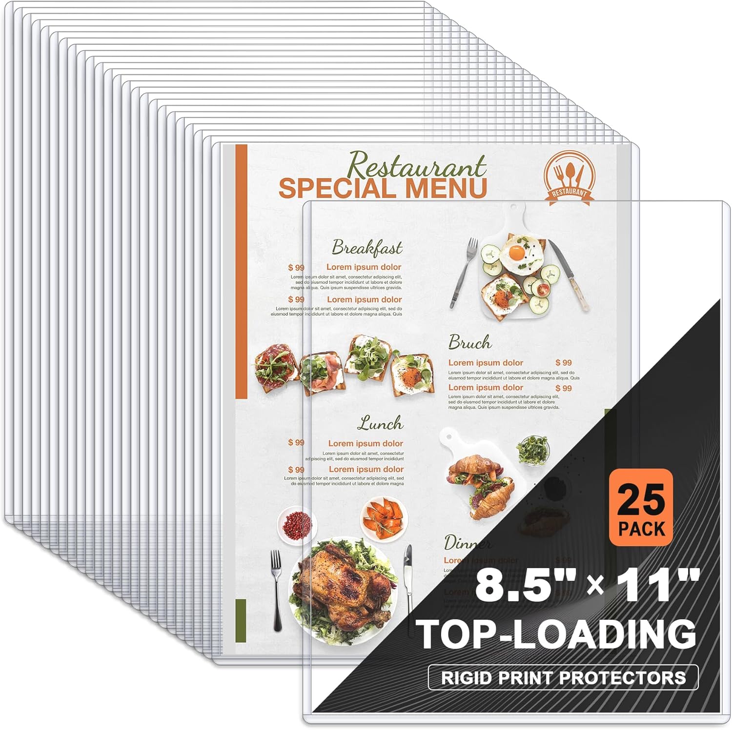 Ndsox 25 Pack Rigid Print Protectors for Documents and Photos
