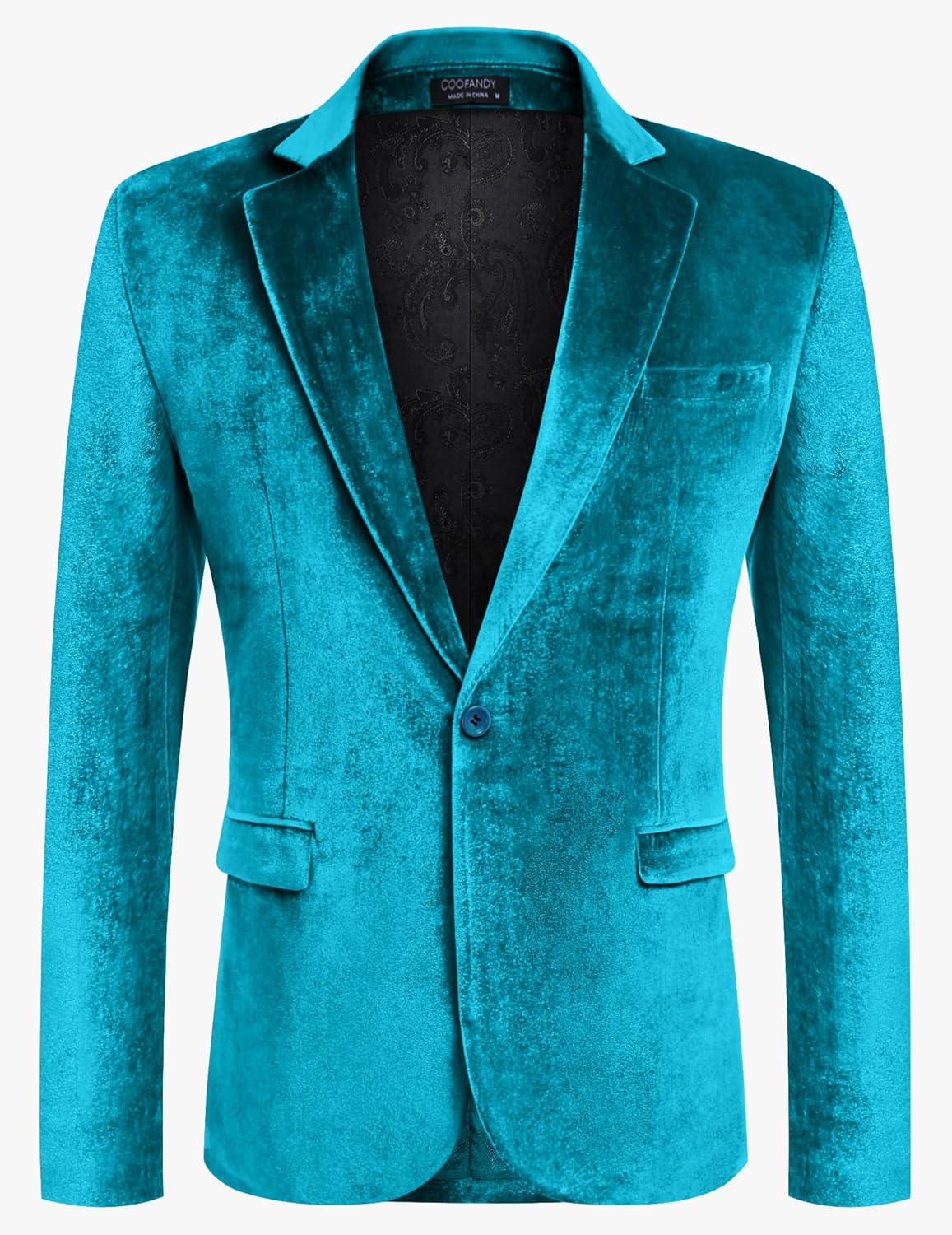 COOFANDY Men's Velvet Blazer for Wedding Prom Party Dinner
