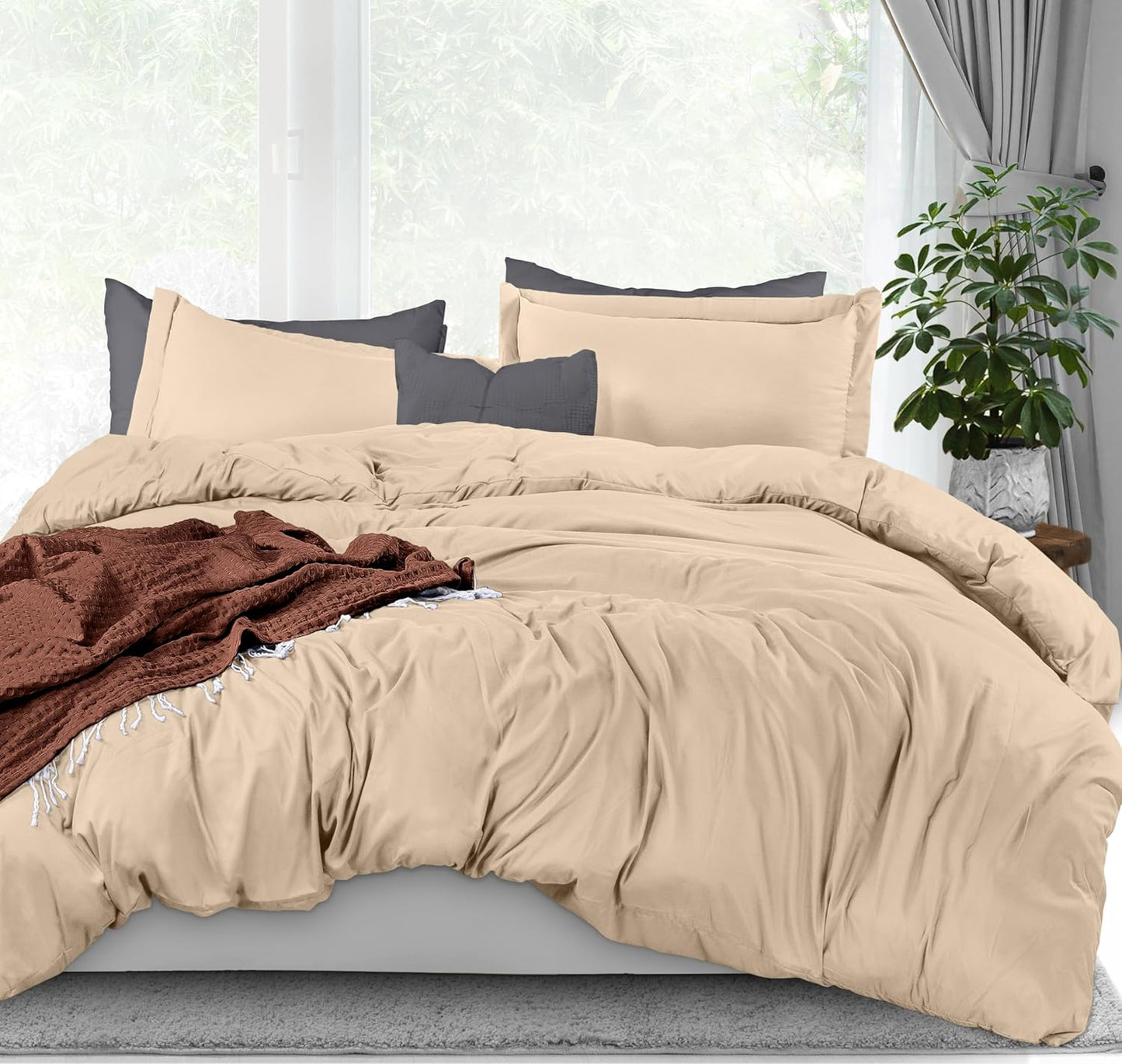 Utopia Bedding Duvet Cover King Size Set with Pillow Shams