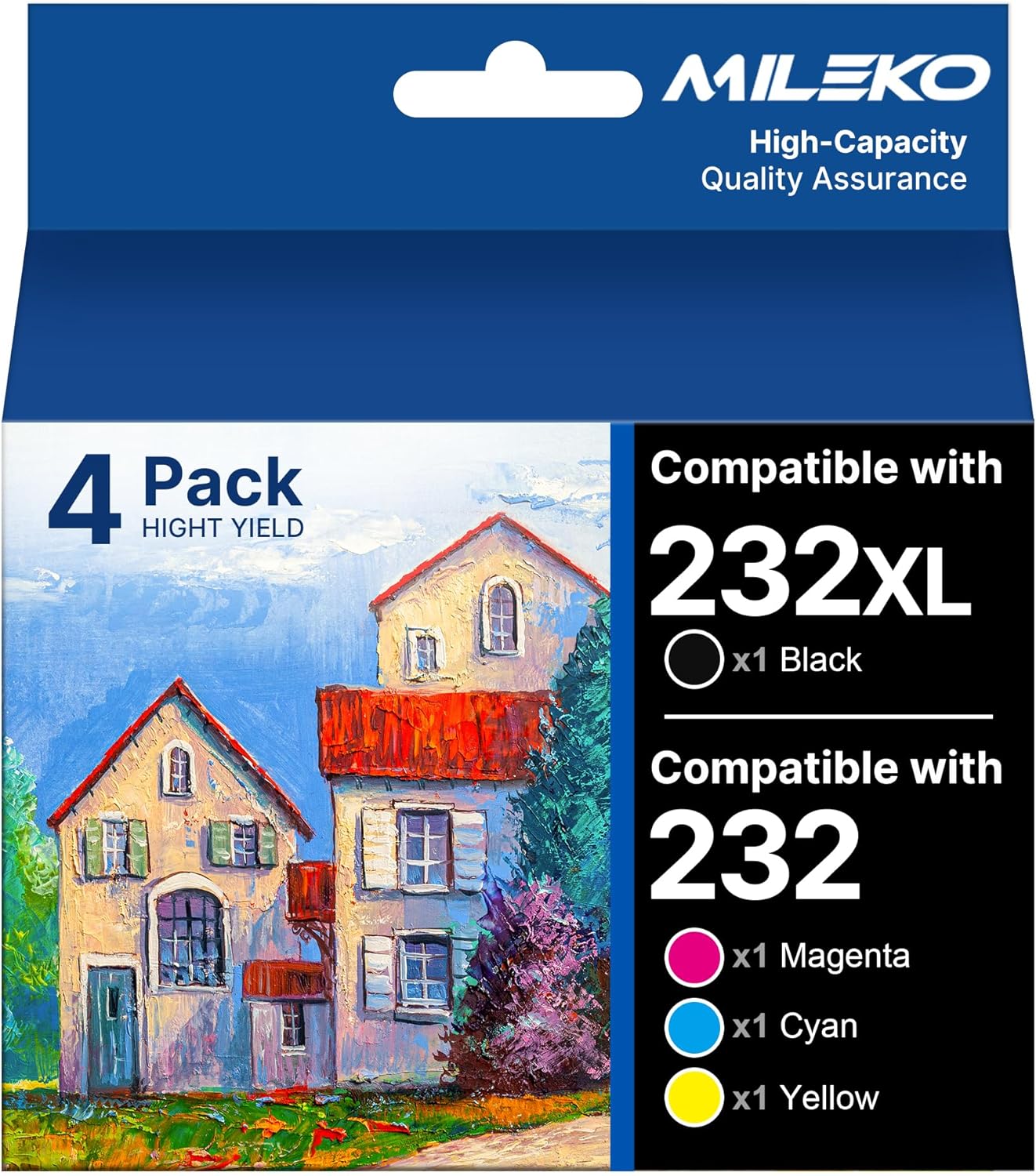 232XL Ink Cartridges Combo Pack for Epson Printers - 4 Pack