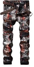 Enrica Men's Casual Printed Jeans for Trendy Street Style