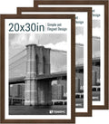20x30 Poster Frame 3 Pack Brown Woodgrain - Wall Gallery Frame