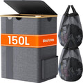 BlissTotes Laundry Basket with Lid 150L - Large Breathable Hamper