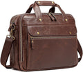 Leather Briefcases for Men 15.6 Inch Laptop Messenger Bag - Roomy