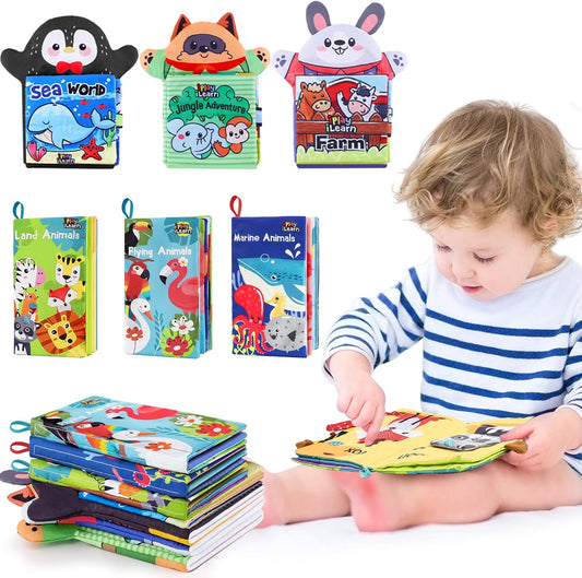 Soft Baby Animal Book: Touch, Feel, Crinkle Fun by iPlay, iLearn
