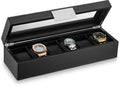 6 Watch Box for Men - Luxury Watch Case with Glass Lid